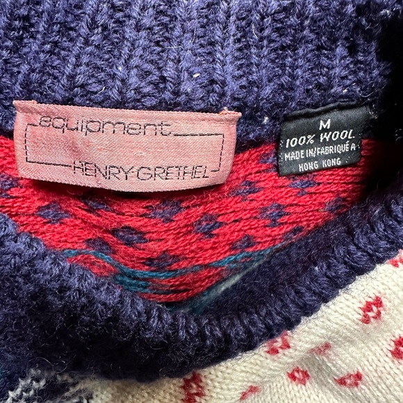 Vintage Wool Fairisle Knit Crewneck Sweater - Picture 8 of 8